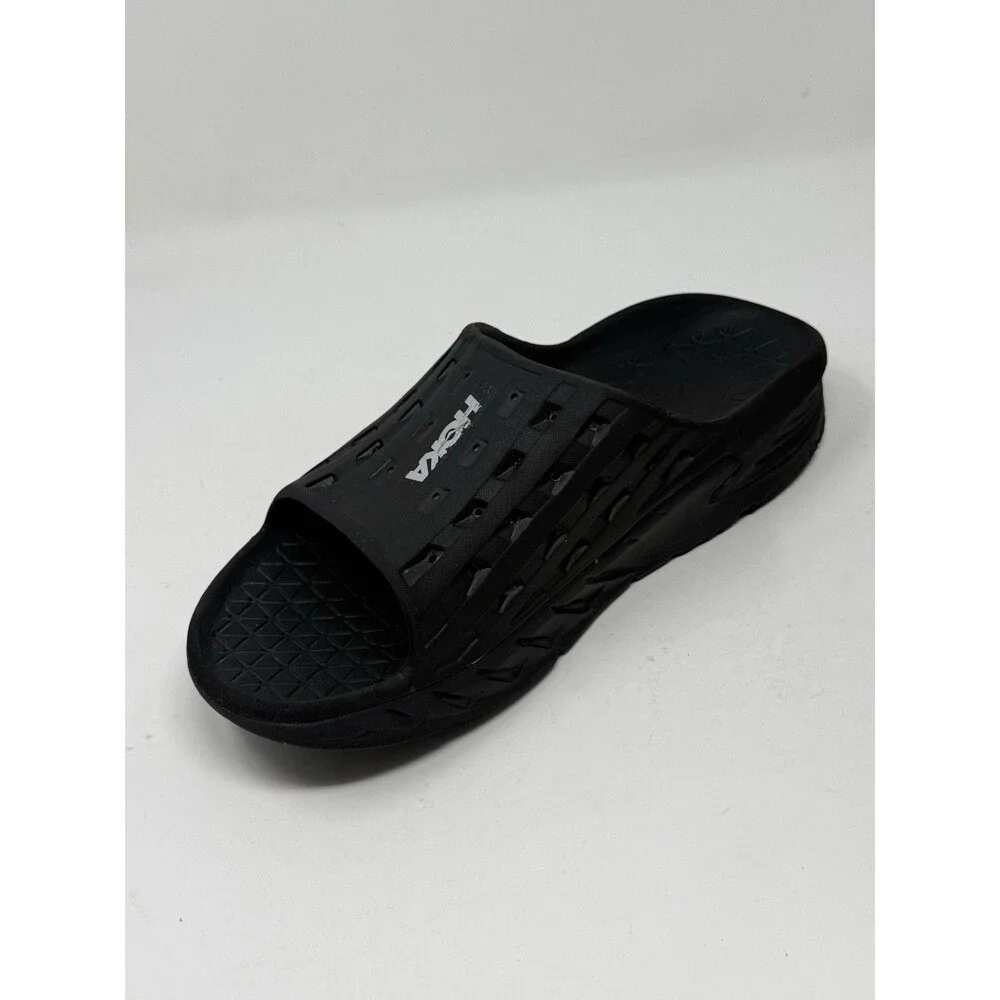 Hoka One One Ora Recovery Slides Mens 12 Black Comfort Lightweight Shoes Sandals